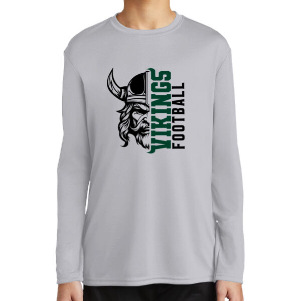 Vikings Football - Youth Long Sleeve Performance Tee Thumbnail